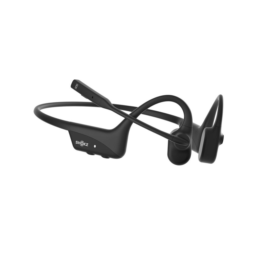 SHOKZ OpenComm2 UC Wireless Bluetooth Bone Conduction Videoconferencing Headset with USB-A adapter | 16 Hr Talk Time  29m Wireless Range  1 Hr Charge Time | Includes Noise Cancelling Boom Mic and Dongle  Black (C110-AA-BK)_3