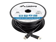 HDMI CABLE M/M V2.1 80M 8K BLACK OPTICAL AOC LANBERG