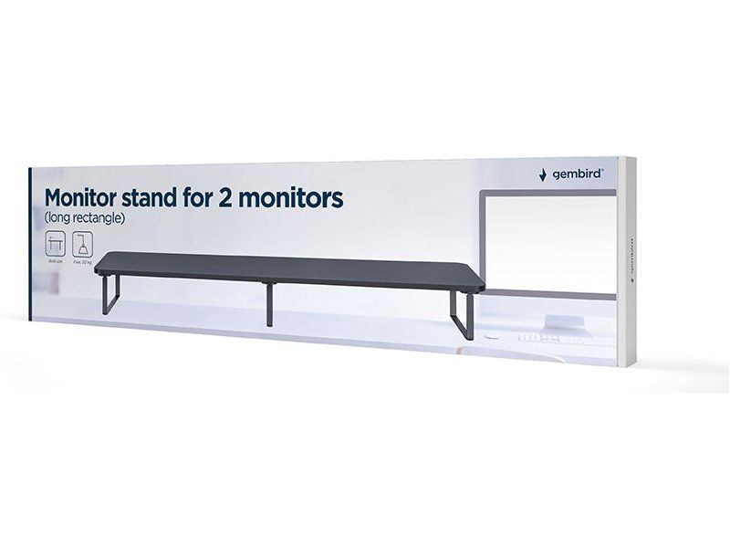 Gembird MS-TABLE2-01 monitor mount / stand Black Desk