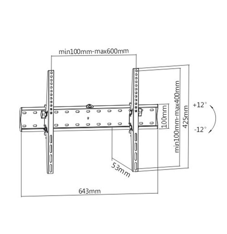 Gembird WM-70T-02 TV mount 177.8 cm (70 ) Black_4