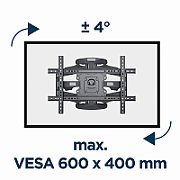 Gembird WM-75ST-01 Full motion TV wall mount  32”-75” (45 kg)_8