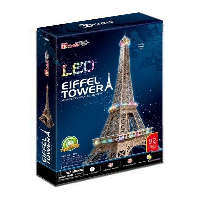 3D LED Puzzle Eiffel Tower 85el L091H 20507 DANTE_2