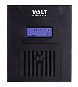UPS Volt Polska 5UP2000029, 2000 VA, 1200 W, line-interactive, 3x Schuko, 1x RJ45, 1x USB, 9Ah Tower, Negru 