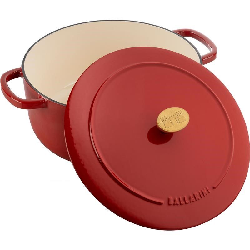 Ballarini Bellamonte Round Cast Iron Pot - Red  5.5 ltr_6