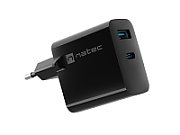 NATEC RIBERA GAN CHARGER 1x USB-A + 1x USB-C 45W BLACK_1