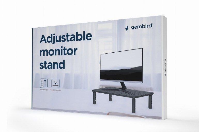 Gembird MS-TABLE-01 monitor mount / stand Black Desk_3