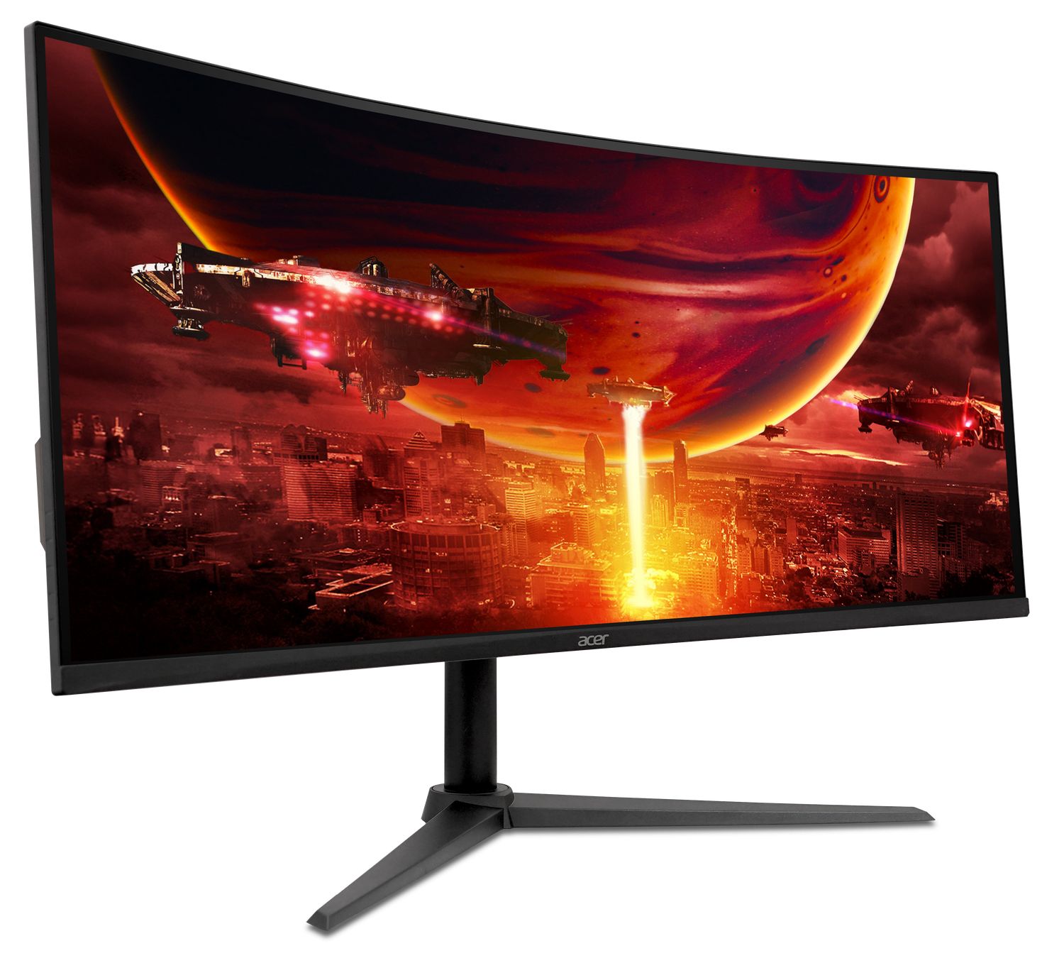 Nitro XZ340CUH, ZeroFrame, 34 inch, VA, WQHD, 3440 x 1440, HDMI, DisplayPort, Curbat 1500R, 100Hz, 5ms, Negru_2