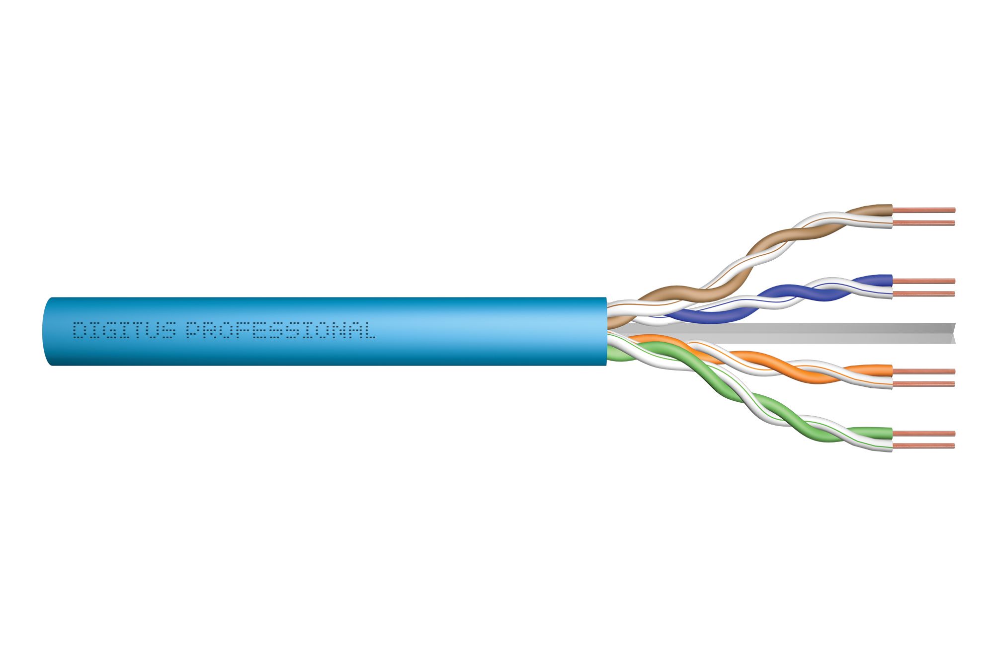 Installation cable DIGITUS cat.6  U/UTP  B2ca  AWG23/1  LSOH  500m  purple  reel