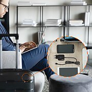 67W GAN PD USB-C MINI CHARGER/WITH 3 TYPES OF DC CONNECTOR - E