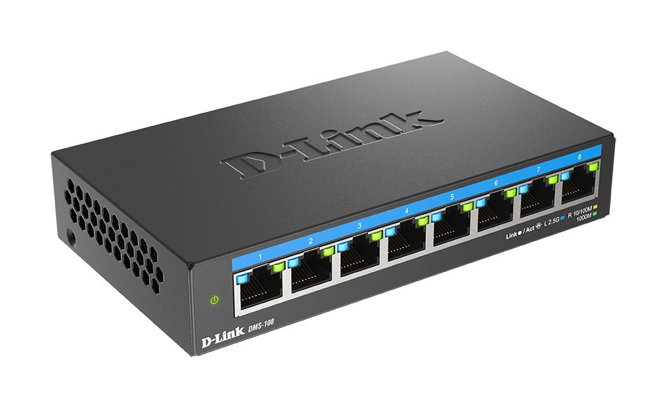 Switch D-Link DMS-108/E, 8 porturi 100/1000/2500 Mbps