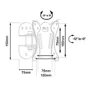 Maclean MC-415 TV Monitor Wall Mount 13 -32  30kg Tilt Rotate max. VESA 100x100 30kg Black Slim Universal Powder Coated_12