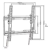 Maclean TV MC-412 Wall Mount Bracket 32 -70  VESA 400x400 45kg Tilting Universal Adjustable Spirit Level Mounting Accessories_4