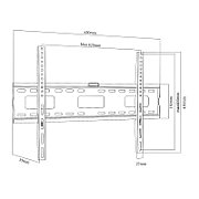 Maclean TV MC-419 Wall Mount Bracket 32 -100  VESA 600x400 45kg Tilting Universal Adjustable Spirit Level Accessories Flat Heavy Duty_1