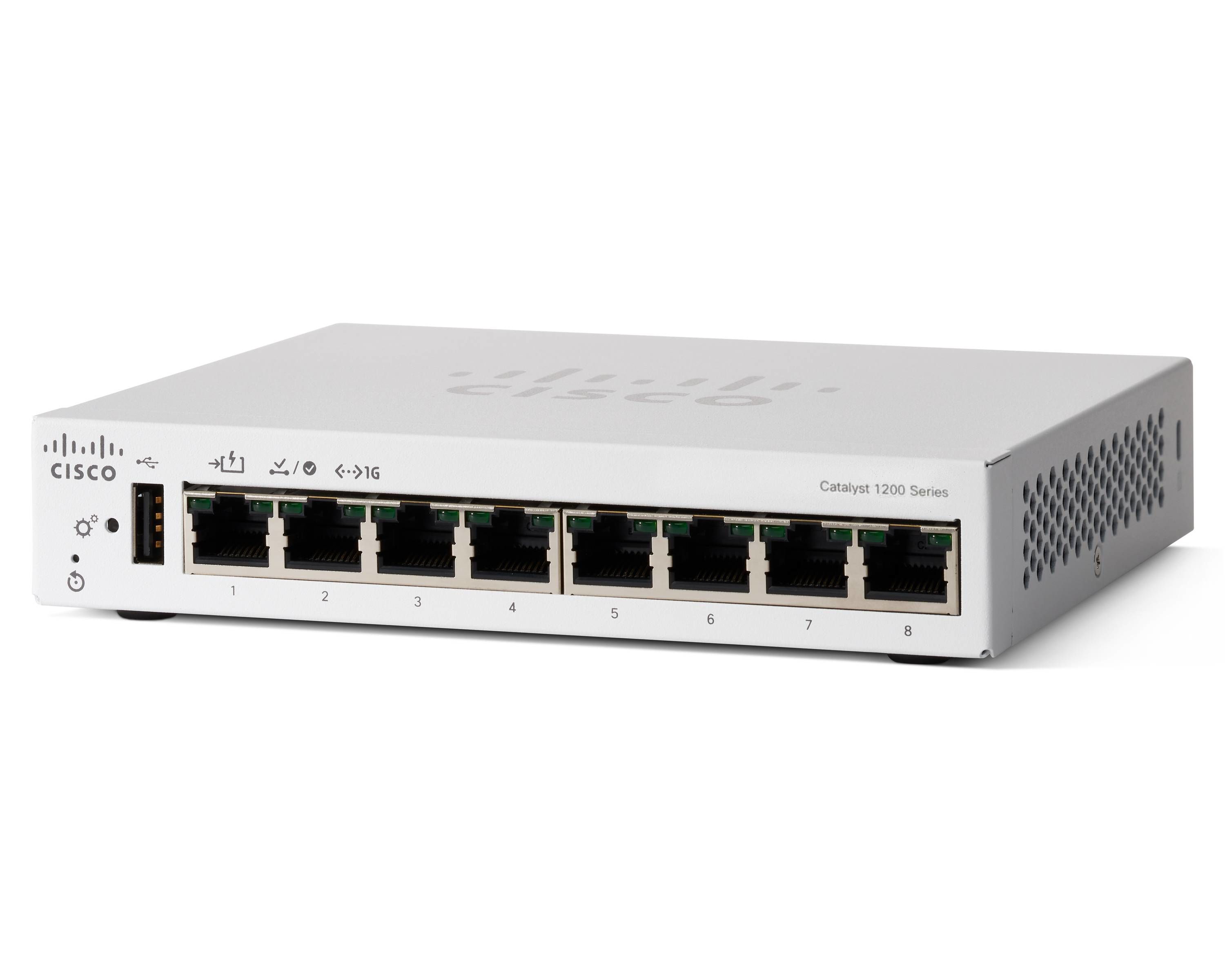 Switch Cisco C1200-8T-D, 8 porturi 10/100/1000 Mbps