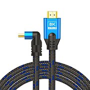 Savio HDMI (M) v2.1 cable  angled  8K  HDR Dynamic  OFC copper  5m  CL-175_1