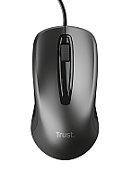 Mouse Trust cu fir, optic, rezolutie maxima 1200 DPI, negru