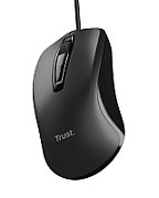 Mouse Trust cu fir, optic, rezolutie maxima 1200 DPI, negru