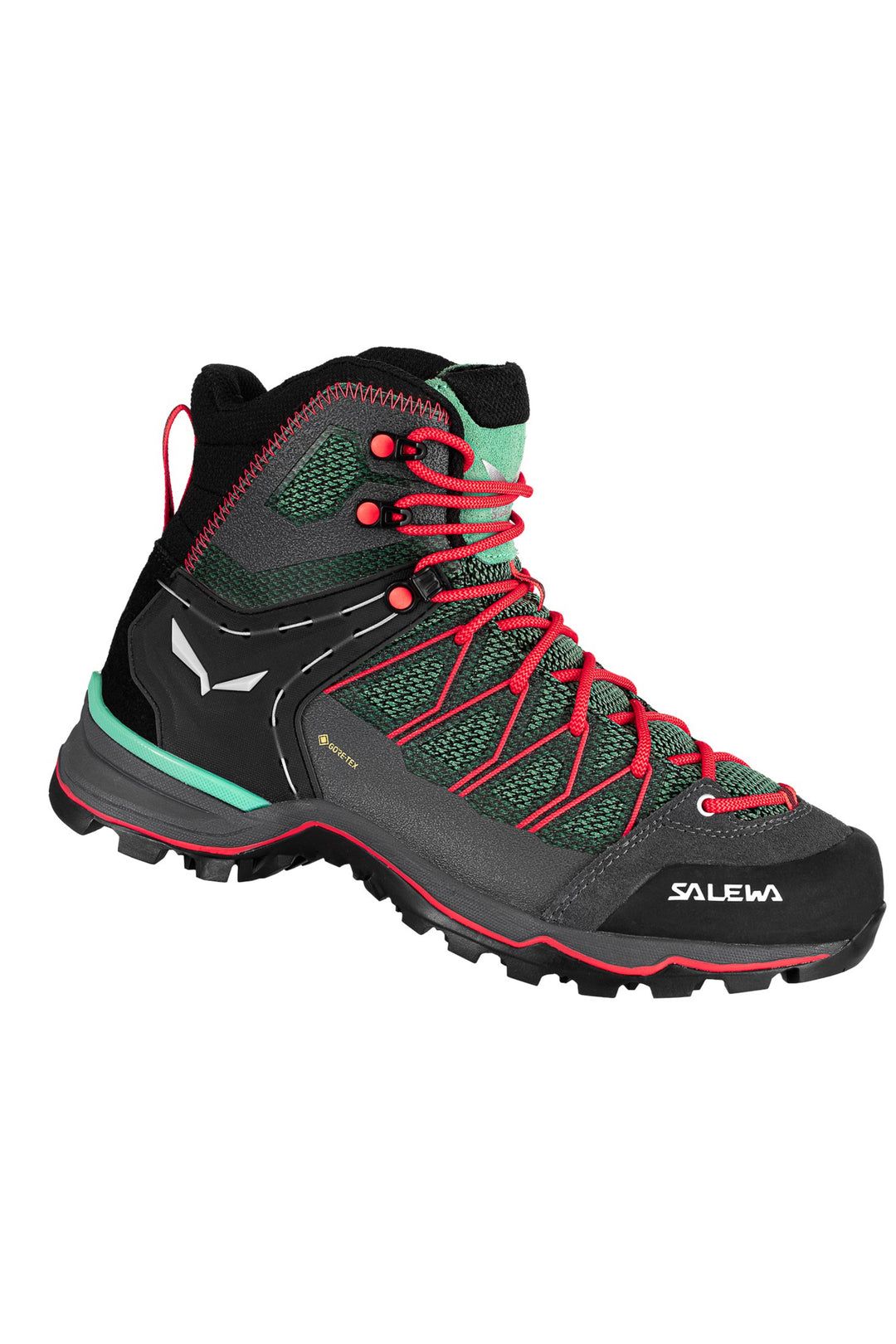 Shoes mtn trainer lite mid gtx women-field green-fluo coral-uk 7 (40 5)