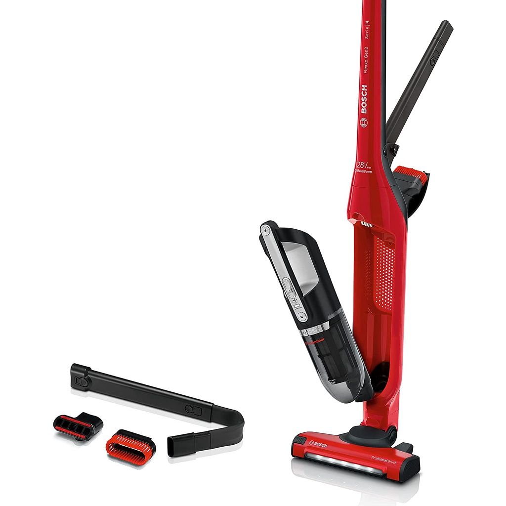 Bosch Serie 4 BBH3ZOO28 stick vacuum/electric broom Battery Dry Bagless 0.4 L Red 2.15 Ah