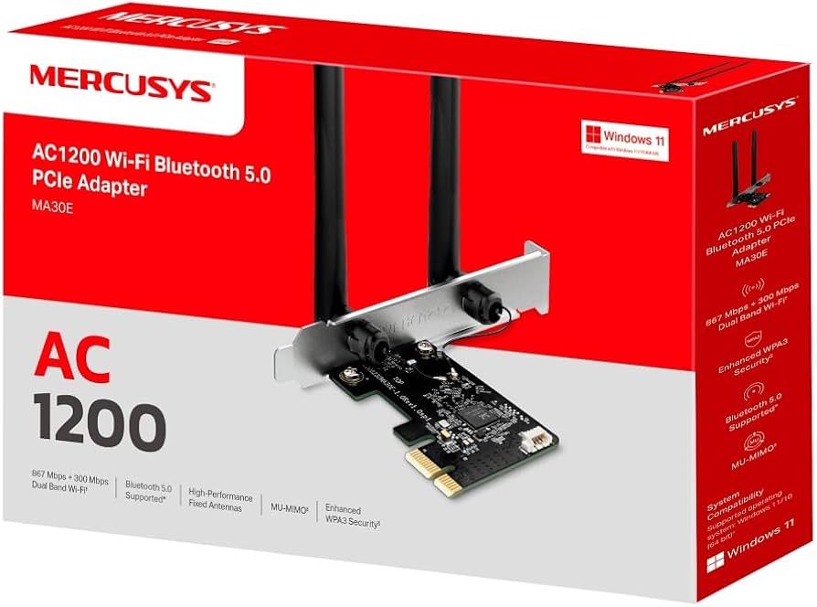 Mercusys AC1200 Wi-Fi Bluetooth PCIe Adapter_2