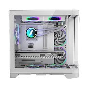 Carcasa 1STPLAYER UV5 Cube Tower ARGB ALB, Tempered Glass, Sloturi Expansiune 4, Drive Bays: 1x3.5