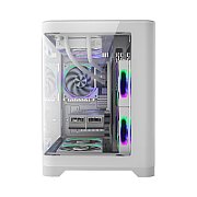 Carcasa 1STPLAYER UV5 Cube Tower ARGB ALB, Tempered Glass, Sloturi Expansiune 4, Drive Bays: 1x3.5