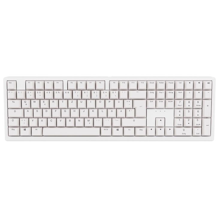 Ducky Zero 6108 Pure White Wireless Gaming Keyboard - MX2A Speed-Silver_3