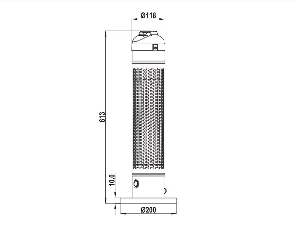 Activejet steel patio heater APH-IS800_4