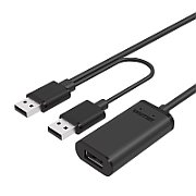 UNITEK Y-278 USB cable USB 2.0 10 m 2 x USB A USB A Black