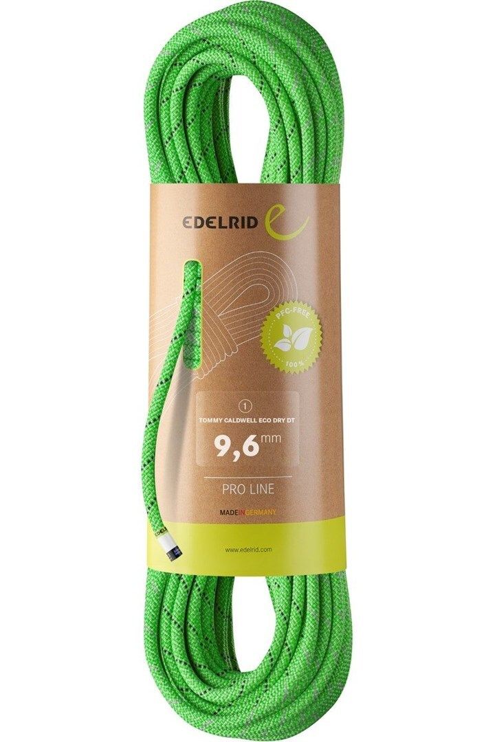 Rope tommy caldwell eco dry dt 9 6mm 60m-neon green EDELRID