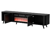 Cama RTV cabinet Volare 200 x 39 x 49 cm black/san sebastian + fireplace_2