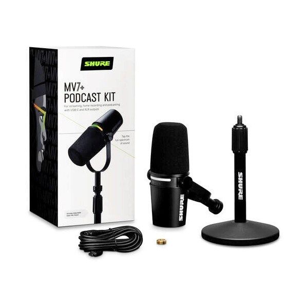 Shure MV7+-K-BNDL - lectern/vocal microphone with XLR/USB-C connector  black + desk stand GATOR_5