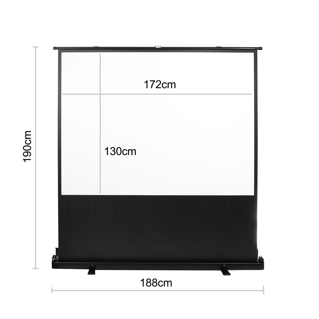 Maclean Portable Projection Screen  Compact  Floor-Standing  86   4:3  MC-963_2