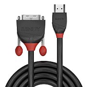 Cablu Lindy HDMI to DVI-D Cable, lungime 5m, rezolutie maxima 1920x1200@ 60Hz, latime de banda suportata 4.95 Gbps, negru_1