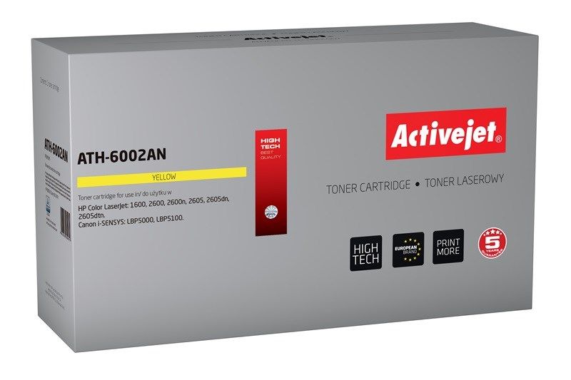 Activejet ATH-6002AN Toner (replacement for HP 124A Q6002A  Canon CRG-707Y; Premium; 2000 pages; yellow)_2