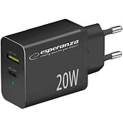 Esperanza EZC105K mains charger 20W Black_1