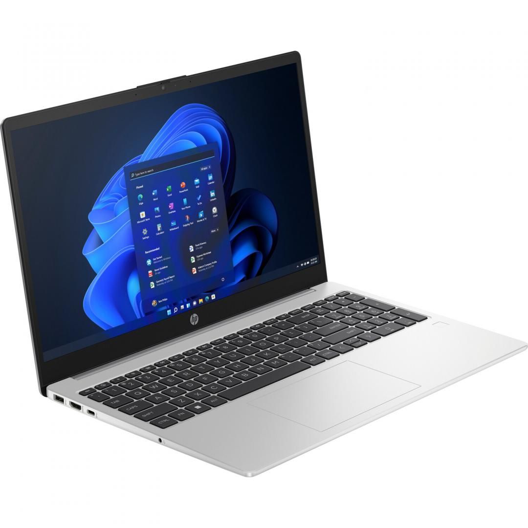 Laptop HP 250 G10 cu procesor Intel Core i7-1355U 10-Core (1.7GHz, up to 5.0GHz, 12MB), 15.6 inch FHD, Intel UHD Graphics, 16GB DDR4, SSD, 512GB PCIe NVMe, Free DOS, Turbo Silver, 1yw_2