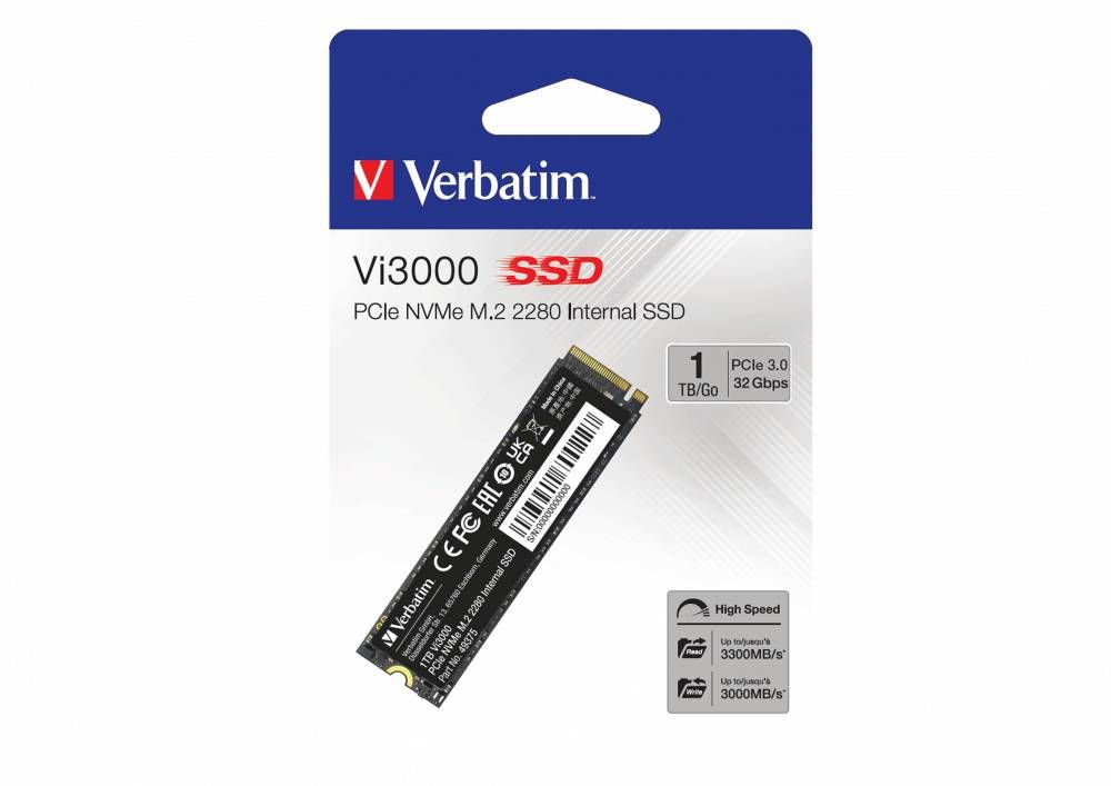 SSD Verbatim Vi3000 1 TB PCIe 3.0 x4 M.2 2280