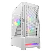 COUGAR | Case Airface RGB White | PC Case | Mid Tower / Mesh Front Panel / 2 x 140mm ARGB Fans / 1x 120mm ARGB Fan / TG Left Panel / White_1