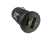 Green Cell GC CADM-GC-38AC - USB-Ladegeraet 38 W 1x USB-C USB-A schwarz Flashlight  GPS  Headphones  Mobile phone  Navigator  Other  Portable speaker  Power bank  Smartphone  Smartwatch  Tablet  Universal Black Cigar lighter Fast charging Auto  Indoo_2