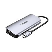 UNITEK ACTIVE HUB USB-C 2X HDMI SD 4K RJ45 PD 100W_1