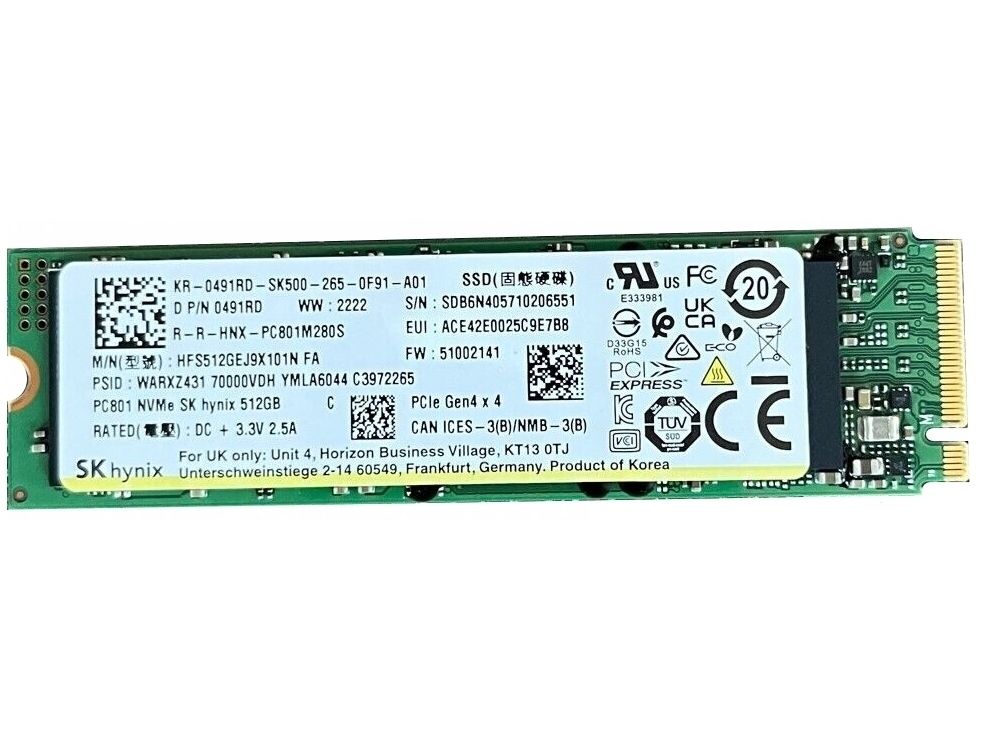 SSD 512GB SK Hynix PC801 PCIe Gen4 x4 M.2 2280_2