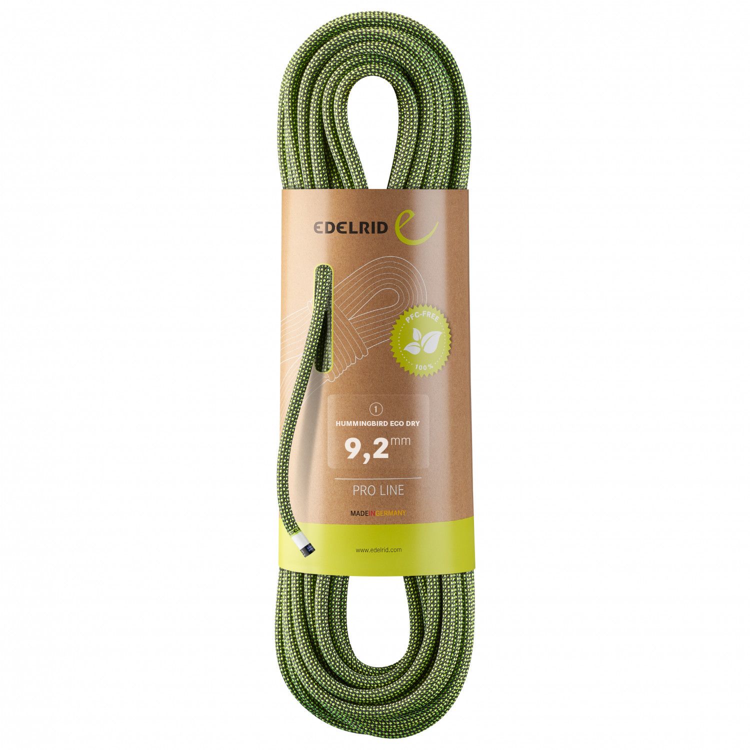 Hummingbird eco dry rope 9 2mm 70m-night-citrus EDELRID