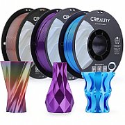 CREALITY PLA 3D Printer Filament, silk Rainbow, Printing temperature: 190-220, Filament diameter: 1.75mm, Tensile strength: 60MPa, Size of filament wheel: Diameter 200mm, height 66mm, hole diameter 56mm. Utilizare: pana la 6 luni de la deschiderea ambalajului._3