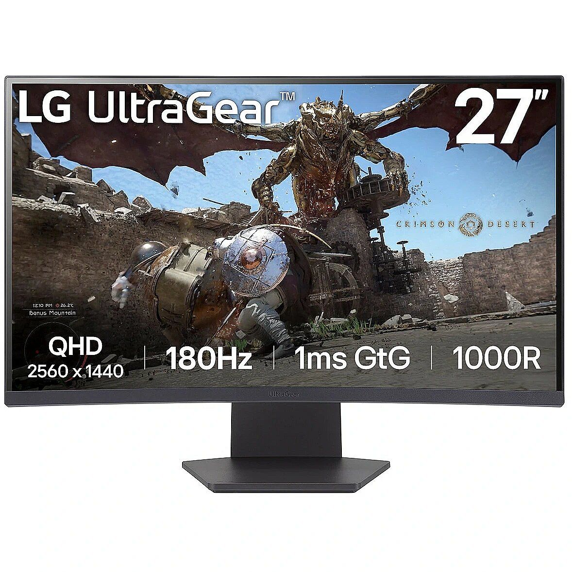 Monitor 27 inch LG 27GS60QC-B.AEUQ 2560 x 1440, 180 Hz