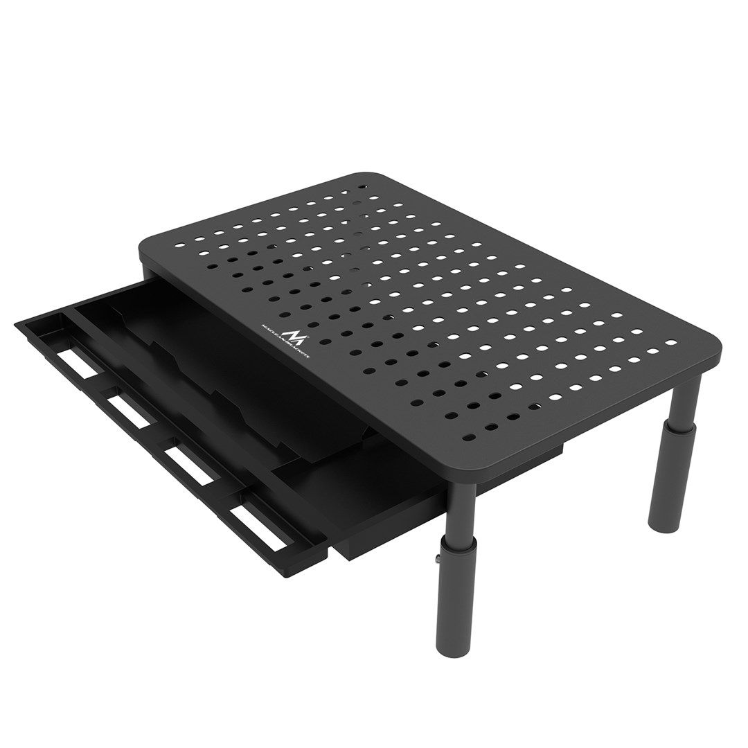 Maclean MC-946 Monitor Laptop Stand 13  - 32  3-Level Height Adjustment with Drawer up to 20kg Sturdy Vented_3