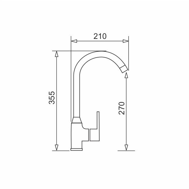 BALI sink (62x44) 1B1D black + Lungo mixer tap_5