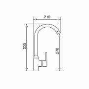 BALI sink (62x44) 1B1D black + Lungo mixer tap_5