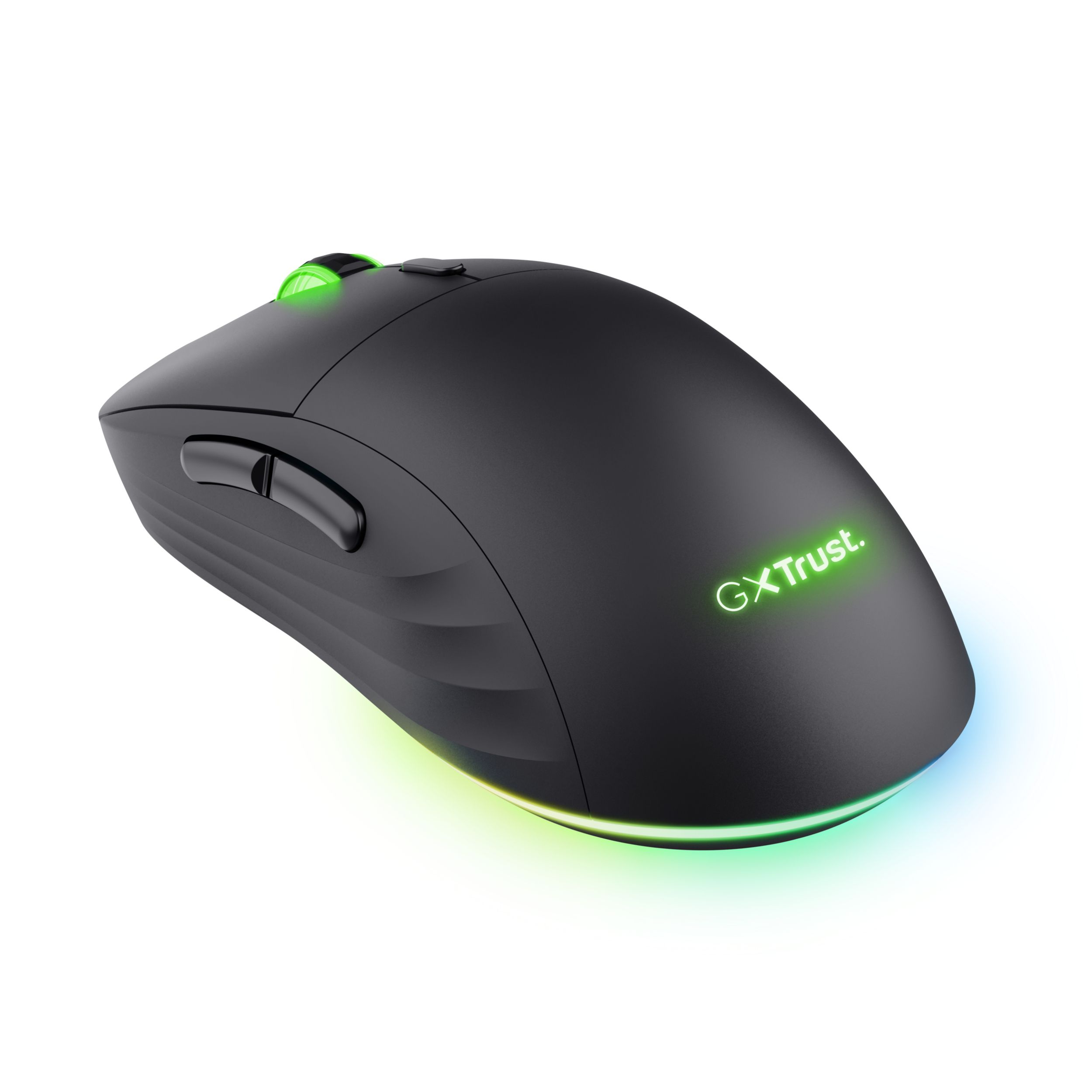 Mouse wireless Trust GXT 927 Redex+, rezolutie maxima 25600 DPI, senzor PAW3370, polling rate 125/250/500/1000Hz, iluminare full RGB, negru