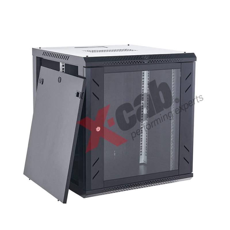 Cabinet metalic de perete 19”, tip rack wallmount, 12U 600x600 mm, Xcab S Negru